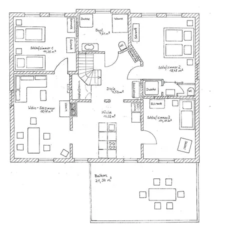 Strandnahe Mit 3 Schlafzimmern Und Balkon, Vergissmeinnicht 02, Apartamento